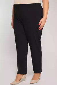 Melnas, elegantas sieviešu bikses - lielie izmēri sievietēm