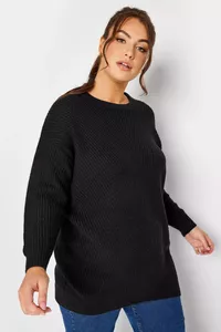 Melns sieviešu džemperis - lielie izmēri sievietēm