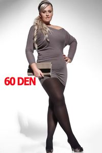 Melnas, īpaši izturīgas sieviešu zeķubikses 60DEN - lielie izmēri sievietēm
