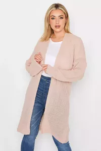 Maigi rozā lielo izmēru kardigans - kategorijā Džemperi, jakas