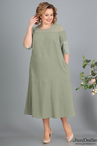 Haki zaļa kleita - lielie izmēri sievietēm