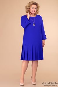 Rudzupuķu zila kleita (DZXX) - lielie izmēri sievietēm