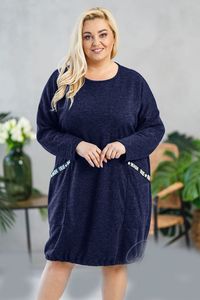Tumši zila tunikkleita - lielie izmēri sievietēm