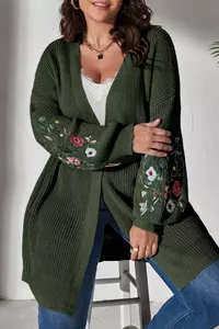 Tumši zaļa sieviešu jaka - lielie izmēri sievietēm