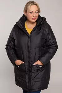 Melna virsjaka ar siltinājumu - lielie izmēri sievietēm