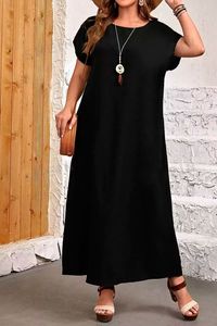 Melna maksi kleita - lielie izmēri sievietēm