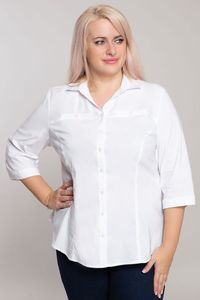 Klasisks balts sieviešu krekls - lielie izmēri sievietēm