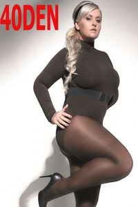 Melnas sieviešu zeķubikses 40DEN - lielie izmēri sievietēm