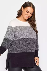 Mistrots džemperis pelēkos toņos - lielie izmēri sievietēm