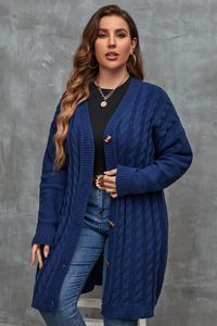 Tumši zila sieviešu jaka - lielie izmēri sievietēm