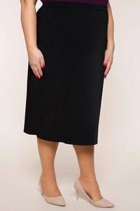 Klasiski svārki melnā krāsā (DZXX) - lielie izmēri sievietēm