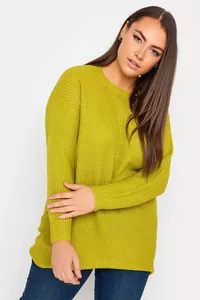 Sinepju krāsas džemperis - lielie izmēri sievietēm