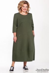 Sūnu zaļa kleita - lielie izmēri sievietēm