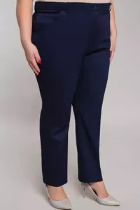 Elegantas, tumši zilas bikses sievietēm - lielie izmēri sievietēm