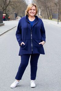 Zils treniņtērps - lielie izmēri sievietēm