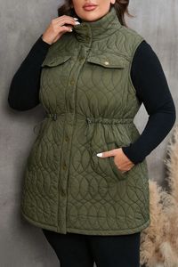 Tumši zaļa sieviešu veste (DZXX) - lielie izmēri sievietēm