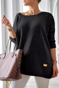 Melns sieviešu džemperis - lielie izmēri sievietēm