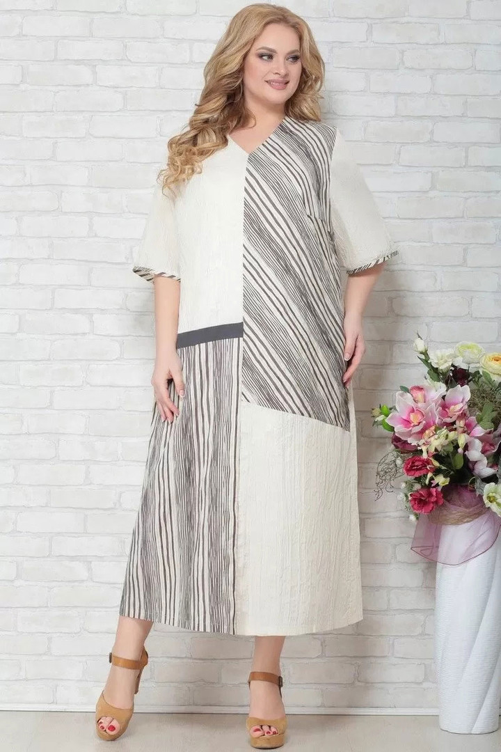 NAV PIEEJAMS | Недоступен | Out Of Stock Gaiša kokvilnas kleita, lielie izmēri i-veikalā jandase.lv