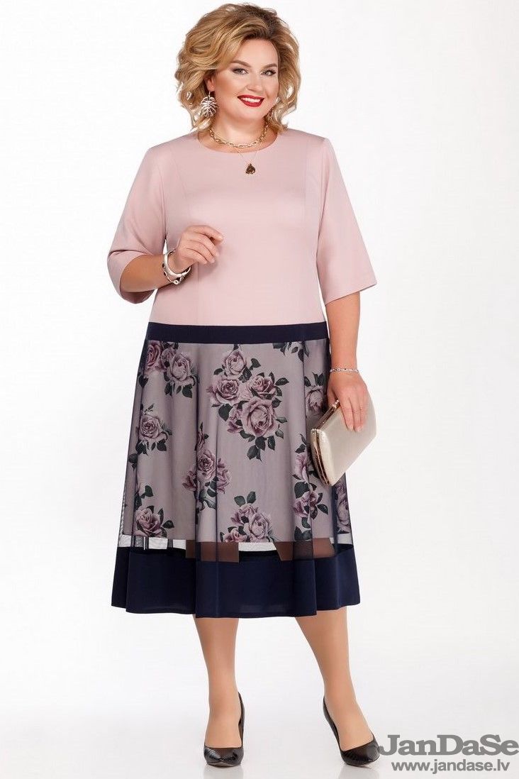 Svētku kleita ar ziedu rakstu, lielie izmēri i-veikalā jandase.lv