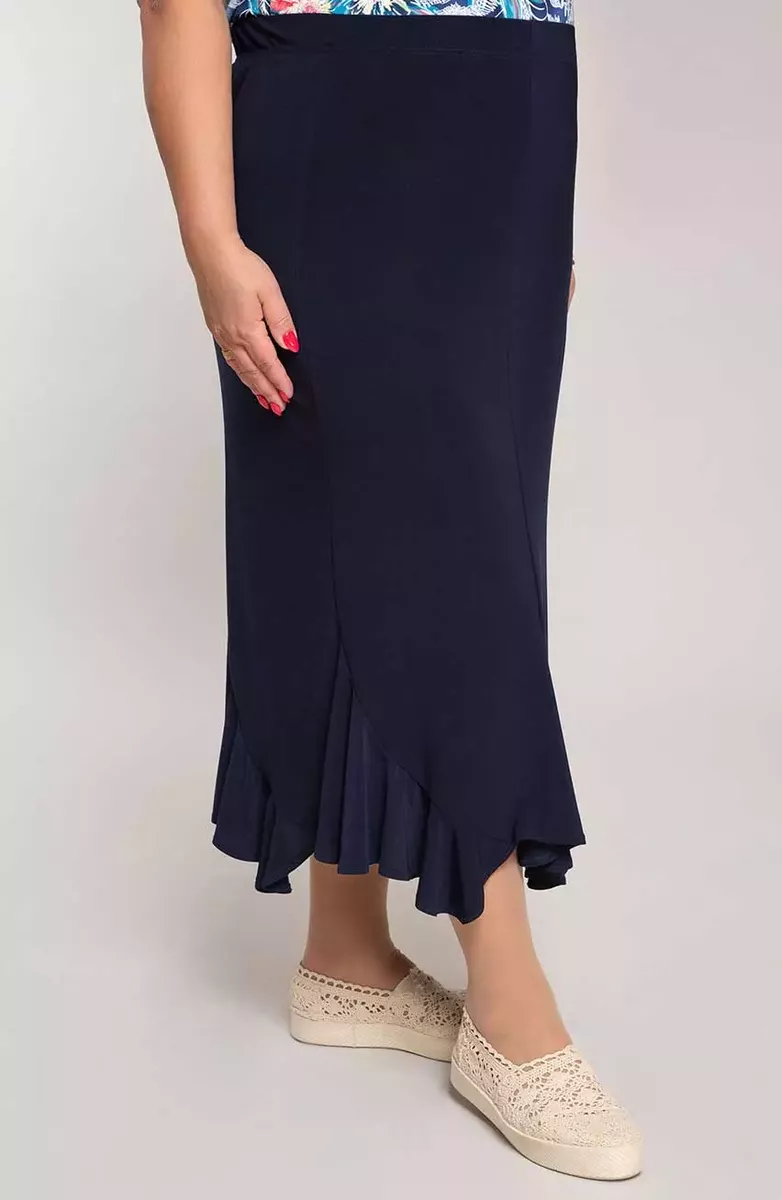 Tumši zili sieviešu svārki, lielie izmēri, lielie izmēri i-veikalā jandase.lv