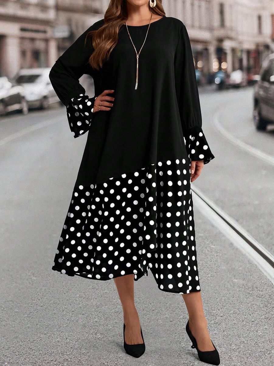 Kleita ar apļu rakstu, lielie izmēri i-veikalā jandase.lv