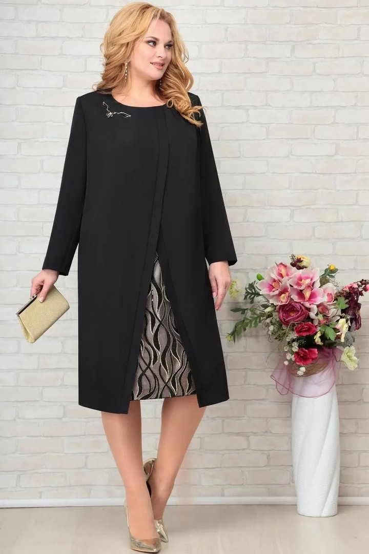 NAV PIEEJAMS | Недоступен | Out Of Stock Melna kleita ar ielaidumu, lielie izmēri i-veikalā jandase.lv