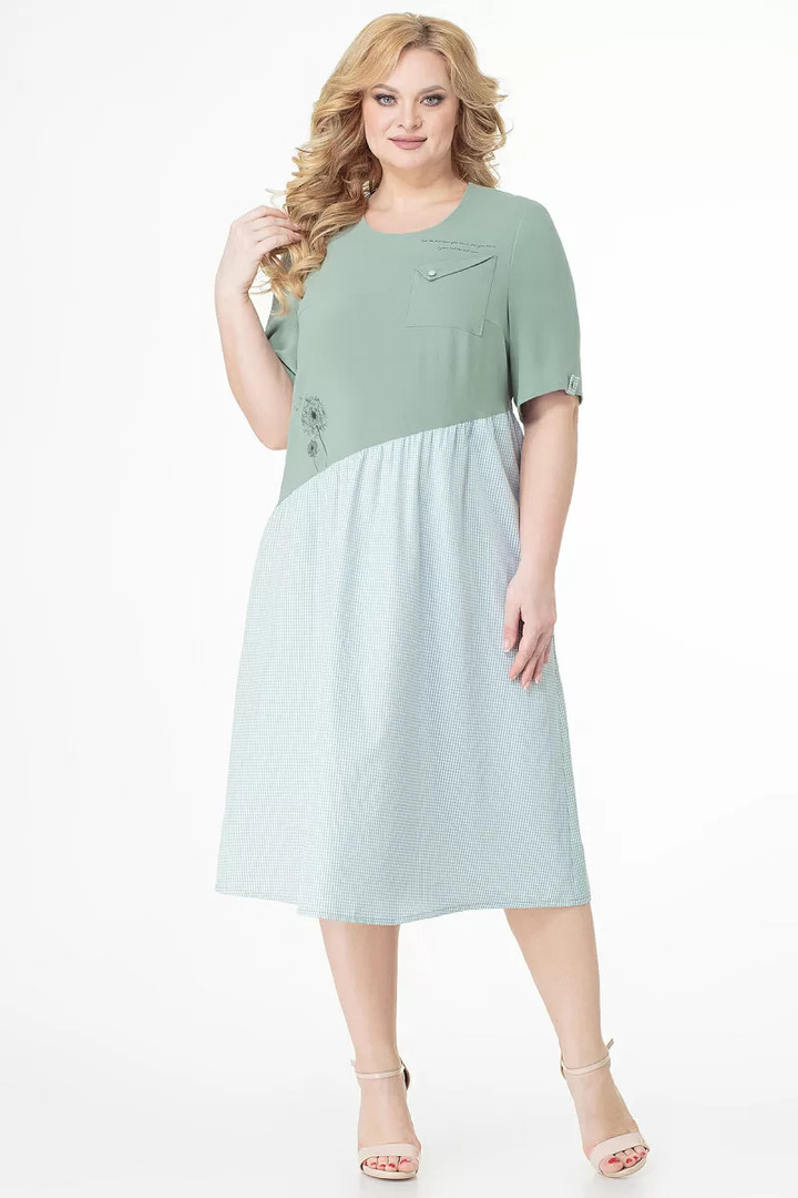 A-silueta kleita ar īsām piedurknēm, lielie izmēri i-veikalā jandase.lv