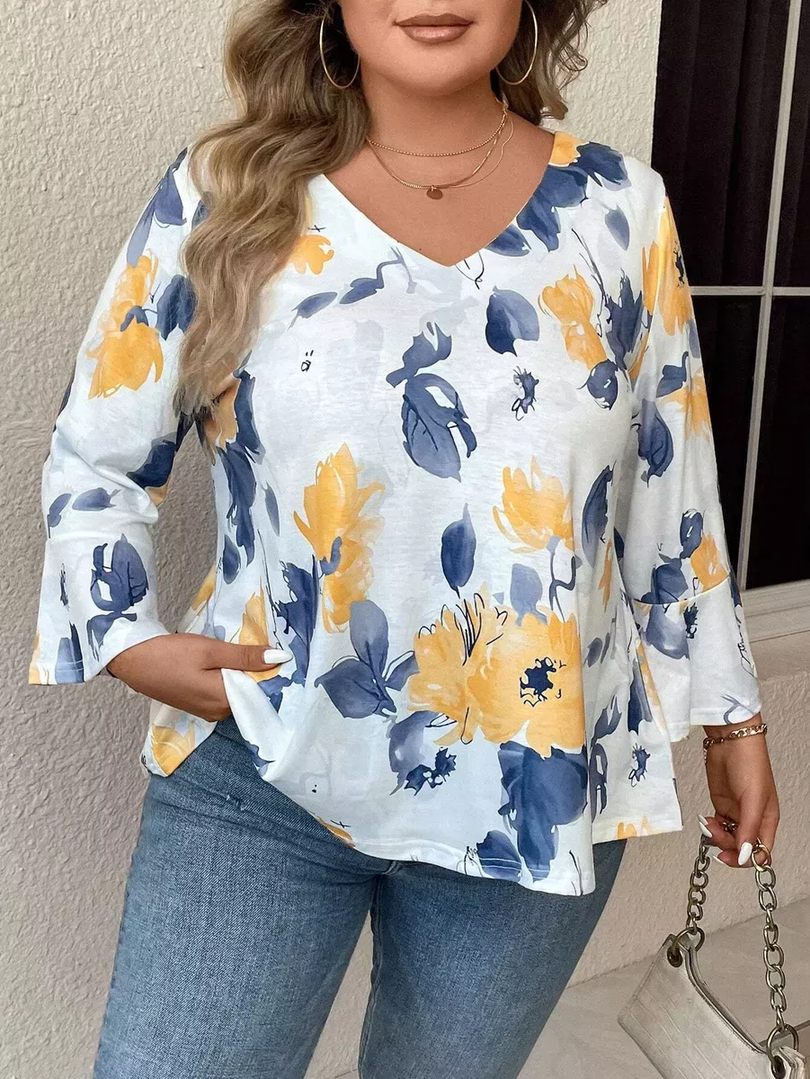 Tunika ar krāsainu apdruku, lielie izmēri i-veikalā jandase.lv