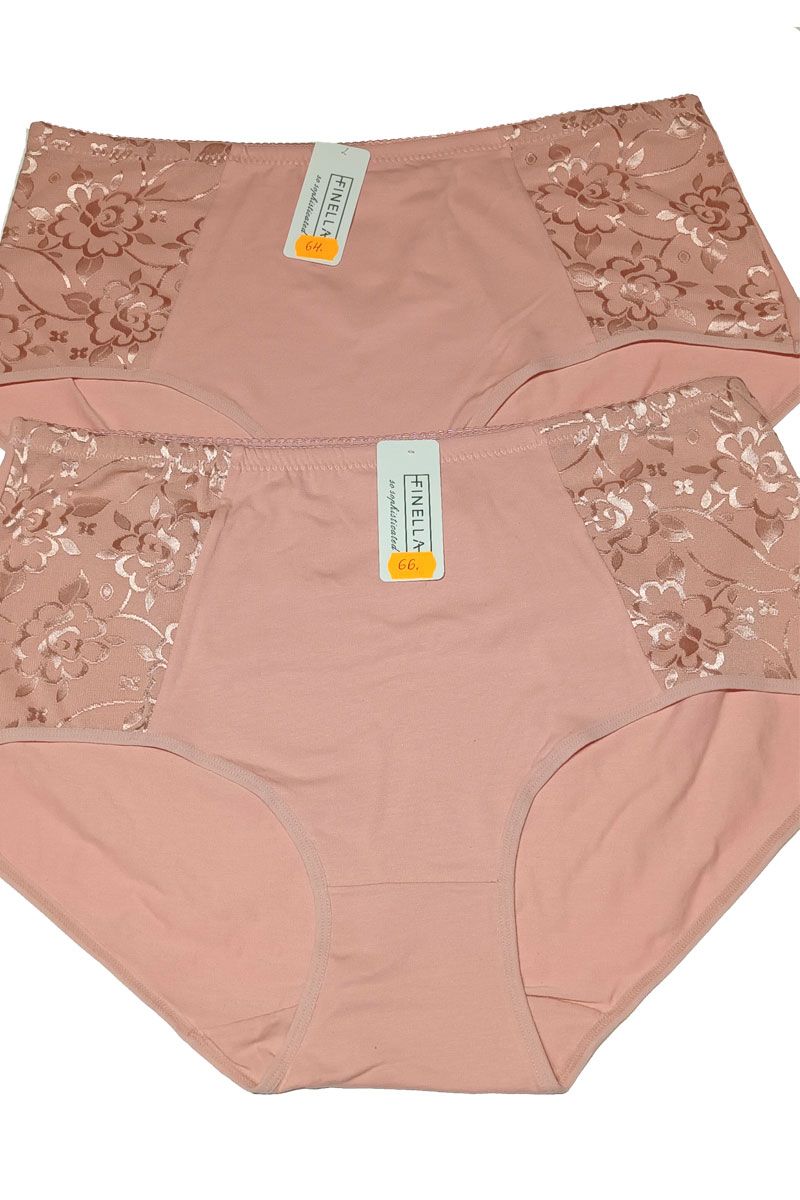 Plus size rozā kokvilnas apakšbiksītes, lielie izmēri i-veikalā jandase.lv