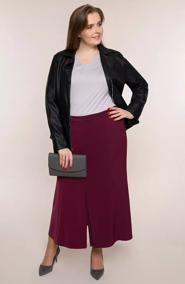 Bordo svārki ar šķēlumu, lielie izmēri i-veikalā jandase.lv