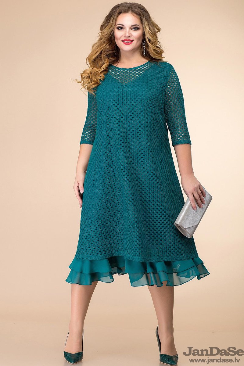 NAV PIEEJAMS | Недоступен | Out Of Stock Smaragdzaļa svētku kleita, lielie izmēri i-veikalā jandase.lv