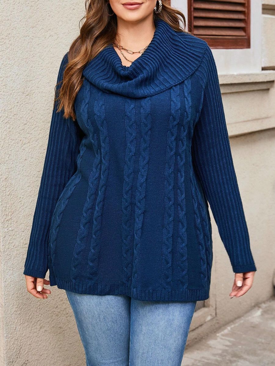 Džemperis ar pīnēm, lielie izmēri i-veikalā jandase.lv