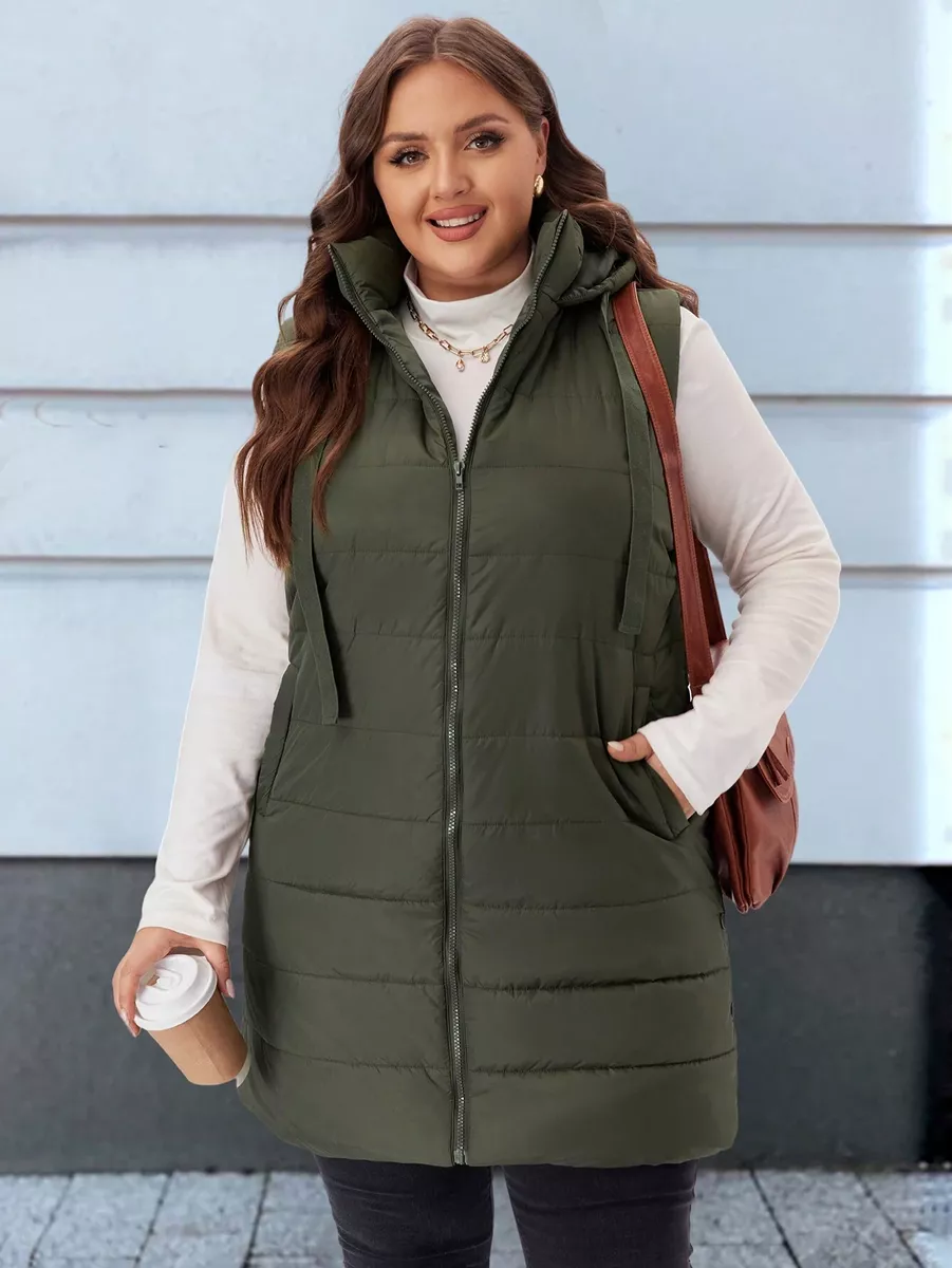 Zaļa veste ar siltinājumu, lielie izmēri i-veikalā jandase.lv