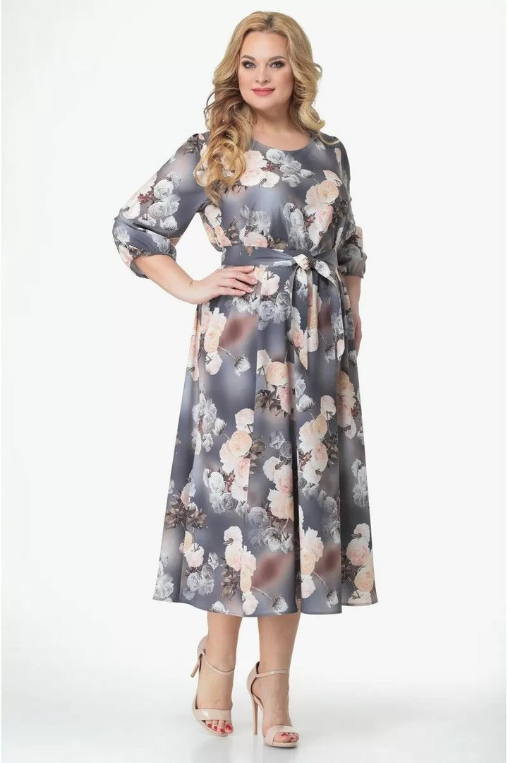 Kleita pelēkos toņos, lielie izmēri i-veikalā jandase.lv