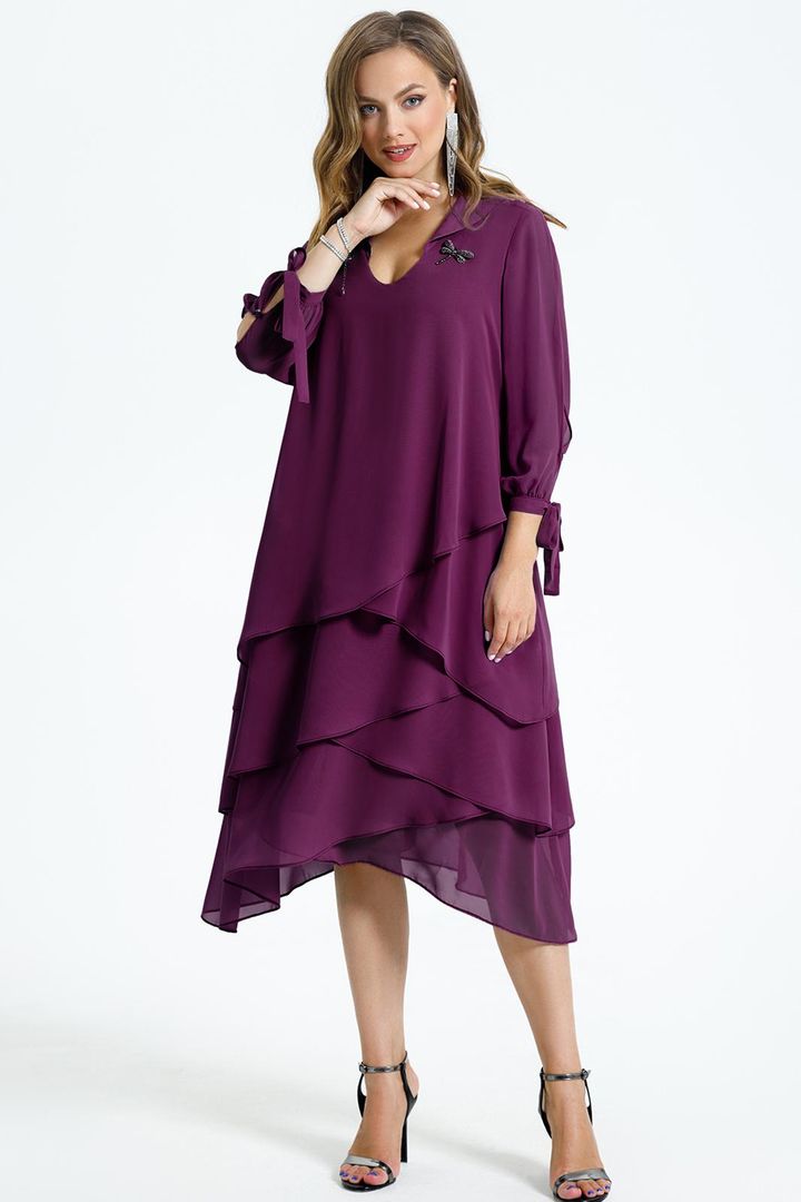 A-silueta šifona kleita, lielie izmēri i-veikalā jandase.lv