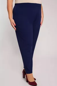 Tumši zilas, elegantas sieviešu bikses - lielie izmēri sievietēm