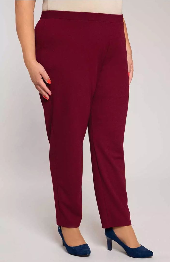Bordo krāsas bikses, lielie izmēri i-veikalā jandase.lv