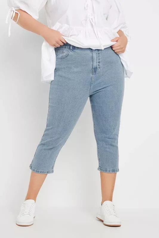 Pusgarās džinsa bikses vasarai, lielie izmēri i-veikalā jandase.lv