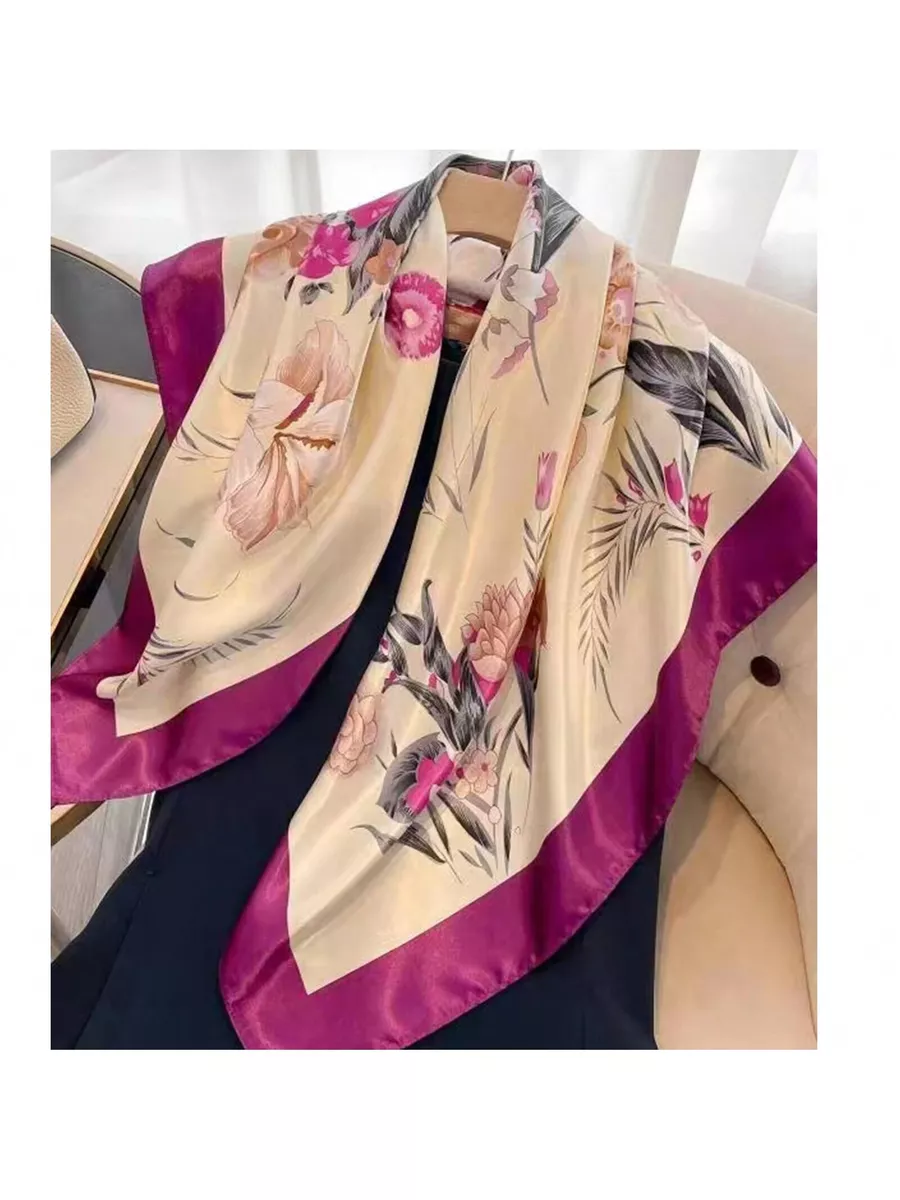 Skaists zīda lakats, lielie izmēri i-veikalā jandase.lv