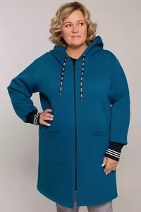 Silta jaka ar kapuci - lielie izmēri sievietēm