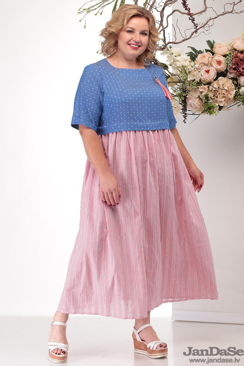 Kleita ar zilu augšdaļu, lielie izmēri i-veikalā jandase.lv