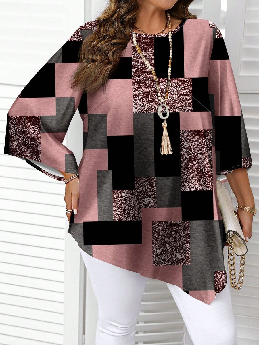 Krāsaina tunika, lielie izmēri i-veikalā jandase.lv