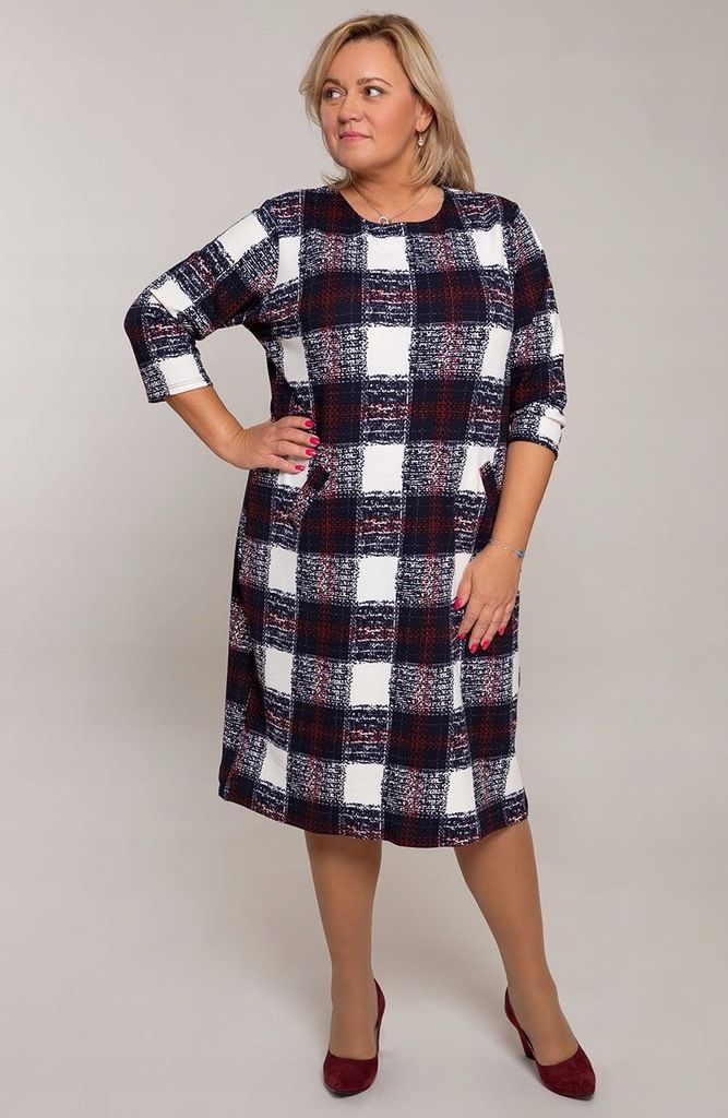 Rūtaina plus izmēru kleita, lielie izmēri i-veikalā jandase.lv