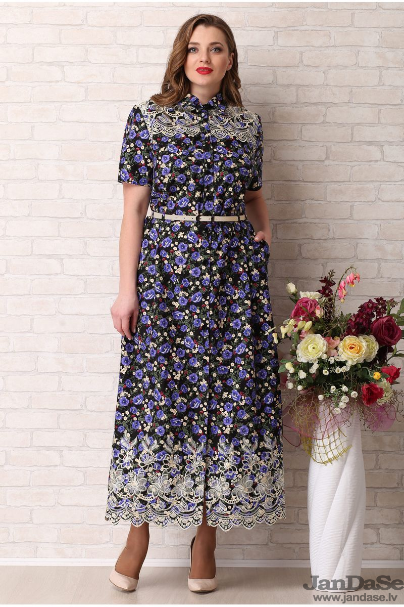 Kokvilnas kleita, lielie izmēri i-veikalā jandase.lv