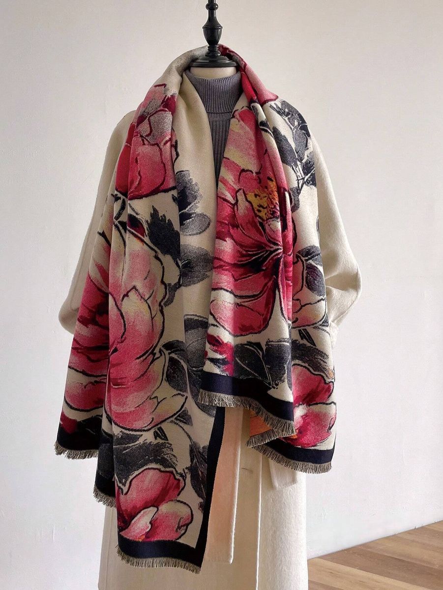 Krāsaina šalle vēsākam laikam (DZXX), lielie izmēri i-veikalā jandase.lv