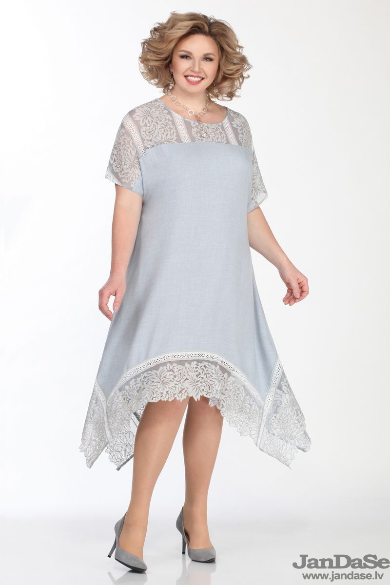 NAV PIEEJAMS | Недоступен | Out Of Stock Gaiša kleita ar mežģīni, lielie izmēri i-veikalā jandase.lv