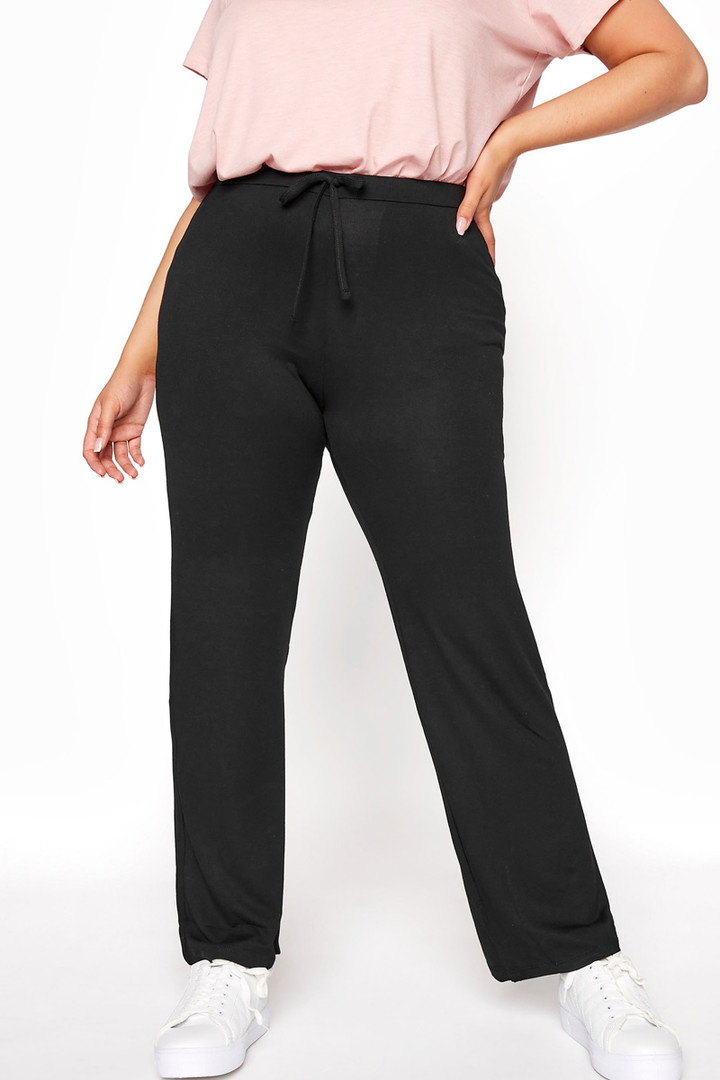 Melnas bikses ar gumiju viduklī, lielie izmēri i-veikalā jandase.lv