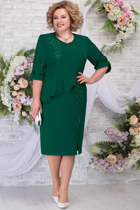 Smaragdzaļa svētku kleita - lielie izmēri sievietēm