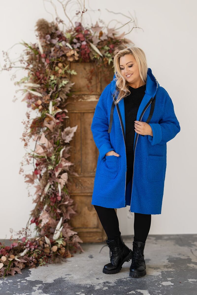 Rudzupuķu zila virsjaka bez oderes, lielie izmēri i-veikalā jandase.lv