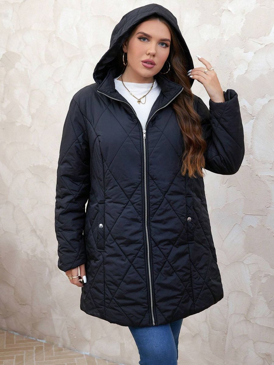 Melna virsjaka ar kapuci, lielie izmēri i-veikalā jandase.lv